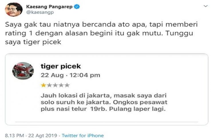 Cuitan Kaesang Pangarep (