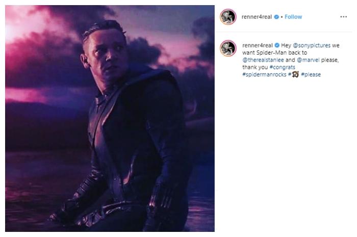 Jeremy Renner. (Instagram/@renner4real)