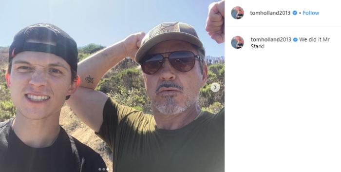 Tom Holland dan Robert Downey Jr. (Instagram/@tomholland2013)