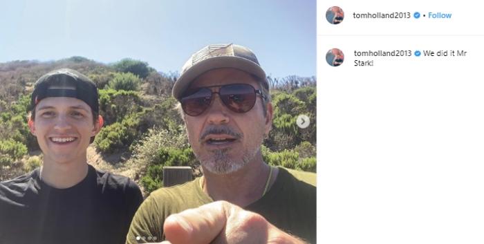Tom Holland dan Robert Downey Jr. (Instagram/@tomholland2013)