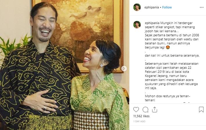 Arina Mocca dan Hiroaki Kato. (Instagram/@ephipania)