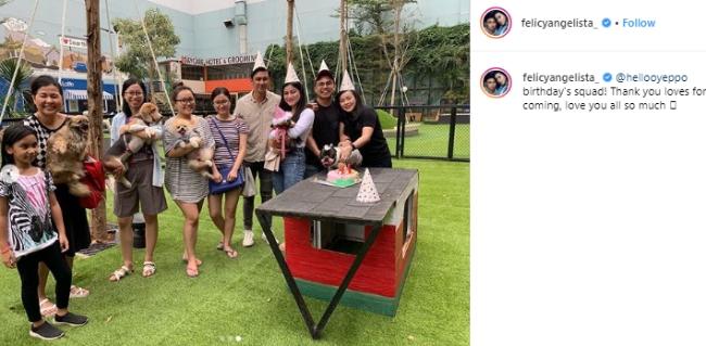 Ulang tahun anjing Felicya Angelista, Yeppo. (Instagram/@felicyangelista_)