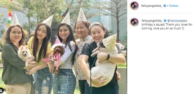 Ulang tahun anjing Felicya Angelista, Yeppo. (Instagram/@felicyangelista_)
