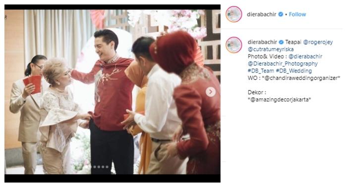 Roger Danuarta dan Cut Meyriska gelar upacara Tea Pai. (Instagram/@dierabachir)