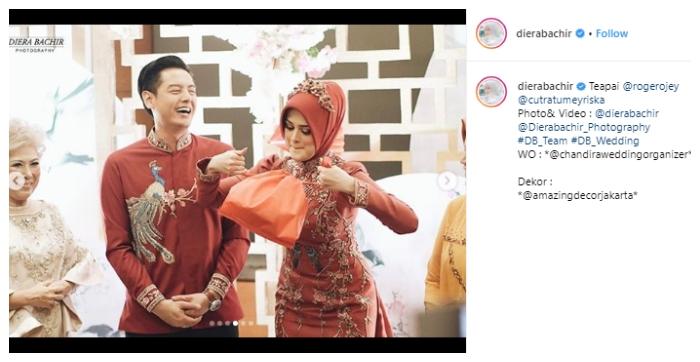 Roger Danuarta dan Cut Meyriska gelar upacara Tea Pai. (Instagram/@dierabachir)