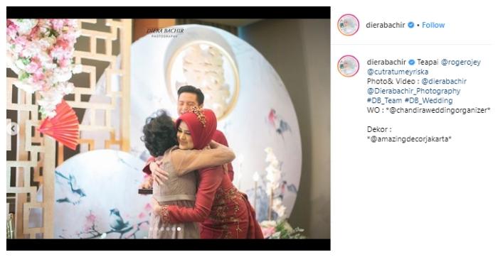 Roger Danuarta dan Cut Meyriska gelar upacara Tea Pai. (Instagram/@dierabachir)