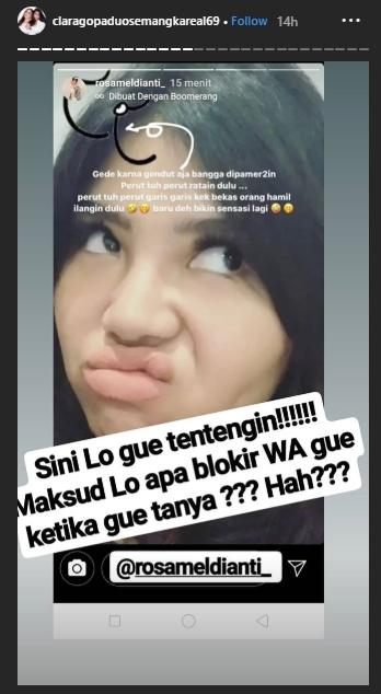 Clara Gopa Duo Semangka tersindir. (Instagram/@claragopaduosemangka)
