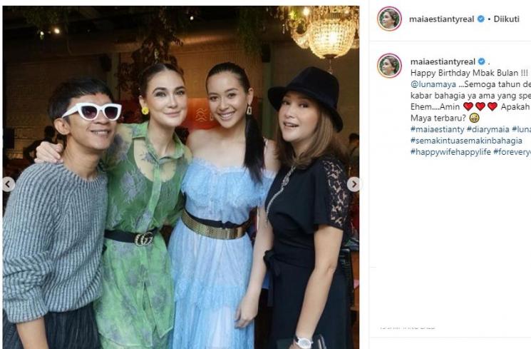 Aming di Ultah Luna Maya (Instagram/@maiaestiantyreal)