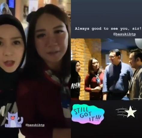 Zaskia Adya Mecca bersama Puput Nastiti Devi, istri Ahok. [capture Instagram]
