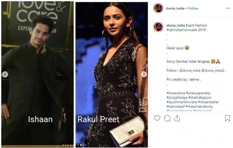 Ishaan dan Rakul Preet (Instagram/@dunia_india)
