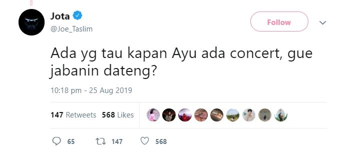 Joe Taslim ngefans IU. (Twitter/@Joe_Taslim)
