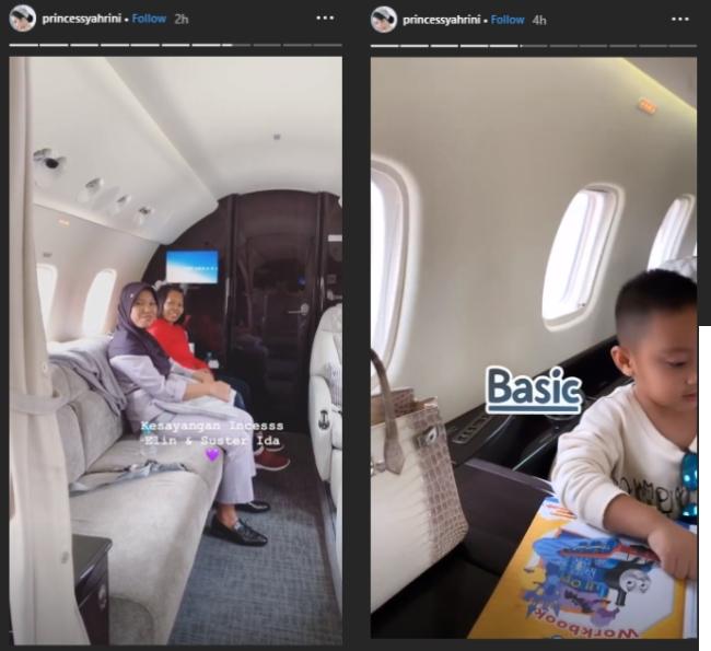 Syahrini ajak ART dan tenteng tas mewah. (Instagram/@princessyahrini)