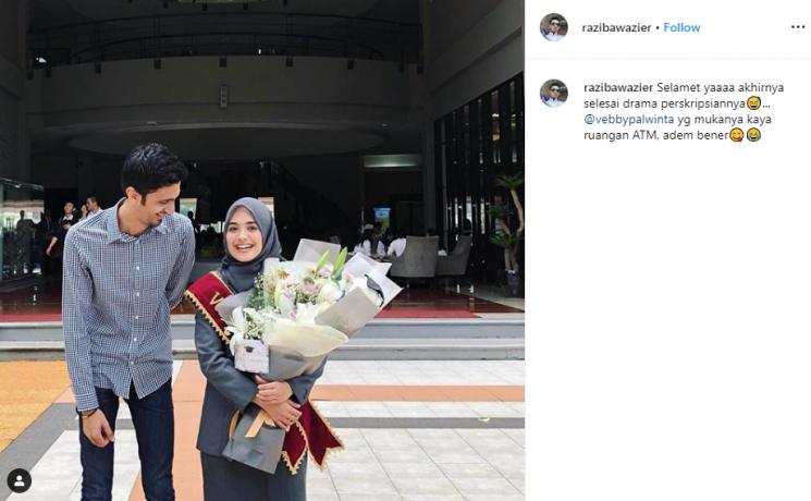 Vebby Palwinta dan Razi Bawarazier (Instagram/@razibawazier)