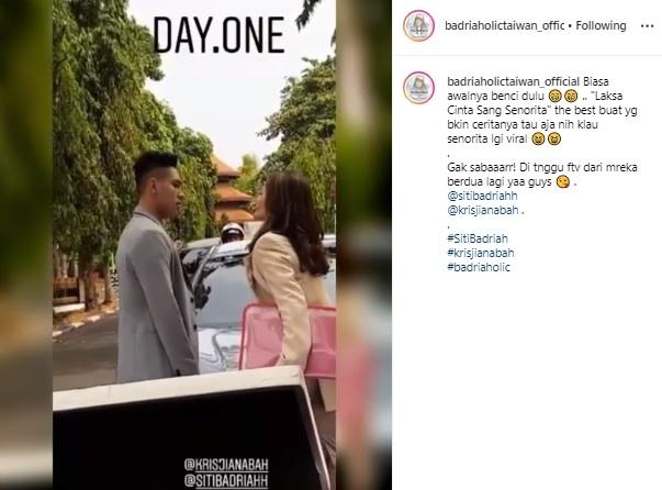 Siti Badriah dan Krisjiana Baharudin akting bertengkar. (Instagram)