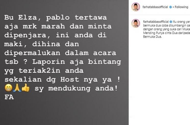 Postingan Farhat Abbas. (Instagram/@farhatabbasofficial)