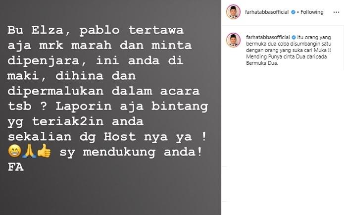 Postingan Farhat Abbas. (Instagram/@farhatabbasofficial)