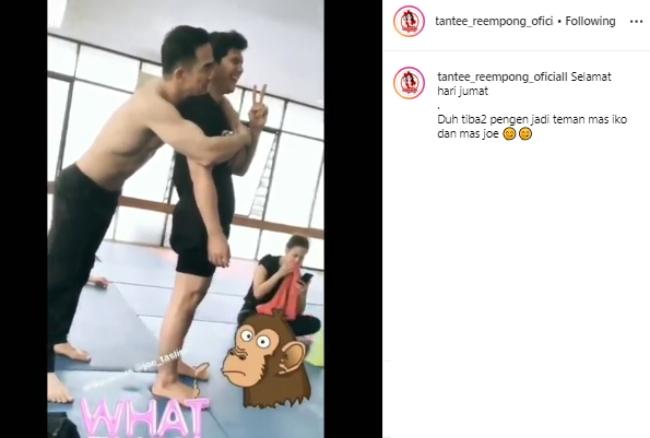 Iko Uwais dan Joe Taslim. (Instagram/@tantee_reempong_oficiall)
