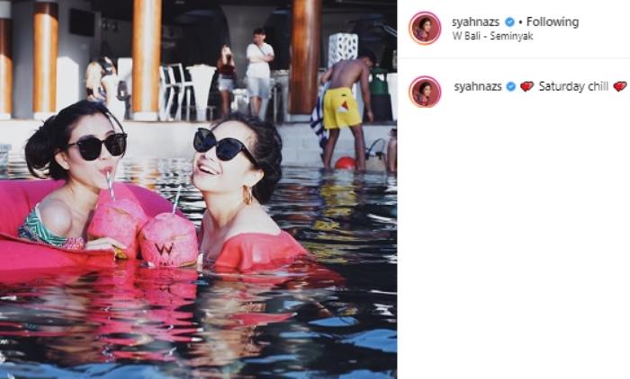 Syahnaz dan Nagita Slavina. (Instagram/@syahnazs)