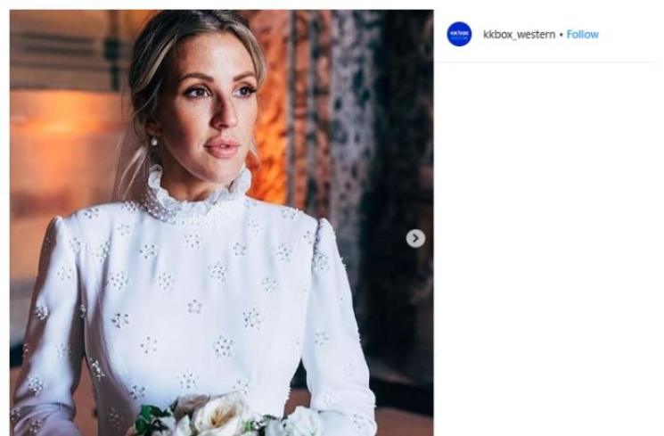 Pernikahan Ellie Goulding dan Caspar Jopling. (Instagram/@kkbox_western)