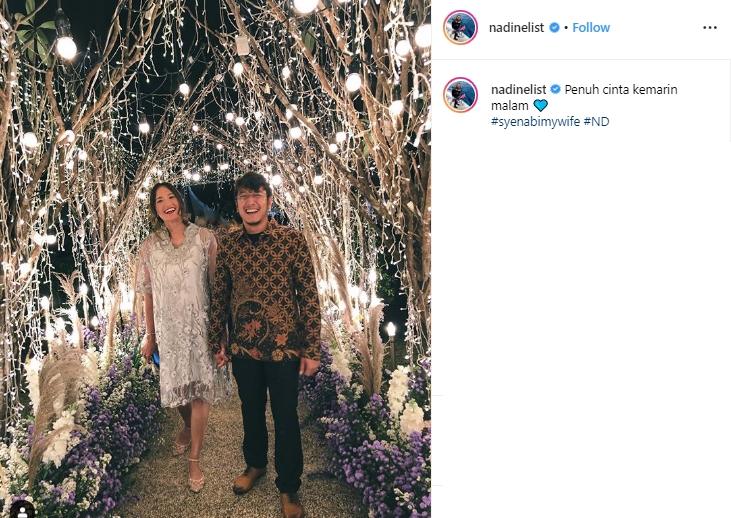 Nadine Chandrawinata dan Dimas Anggara (Instagram/@nadelinst)