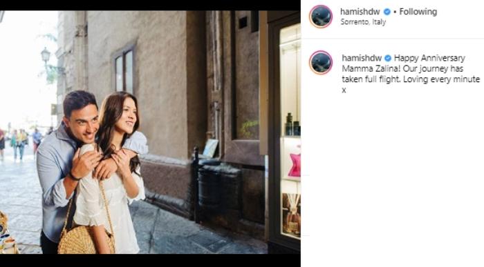 Raisa dan Hamish Daud. (Instagram/@hamishdw)