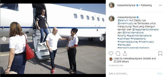 Momen Manis Irwan Mussry Berkunjung Ditemani Maia Estianty dan El Rumi. (Instagram/@maiaestiantyreal)