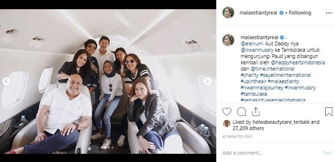 Momen Manis Irwan Mussry Berkunjung Ditemani Maia Estianty dan El Rumi. (Instagram/@maiaestiantyreal)