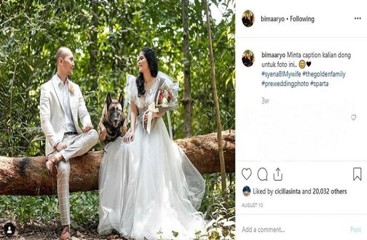 Bima Aryo dan anjing kesayangannya (Instagram @bimaaryo)