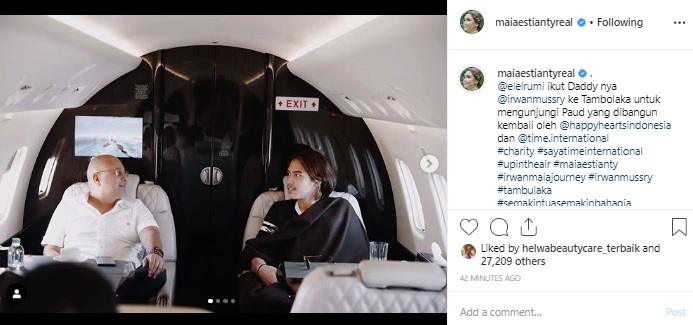 Momen Manis Irwan Mussry Berkunjung Ditemani Maia Estianty dan El Rumi. (Instagram/@maiaestiantyreal)