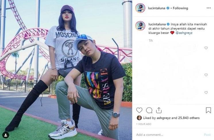 Lucinta Luna dan Abash (Instagram @lucintaluna)