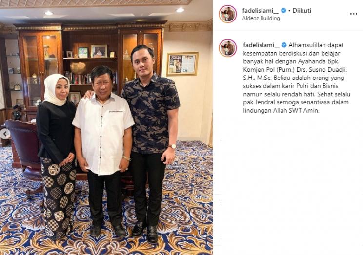 Muzdalifah, Fadel Islami dan Susno Duadji (Instagram/@fadelislami__)