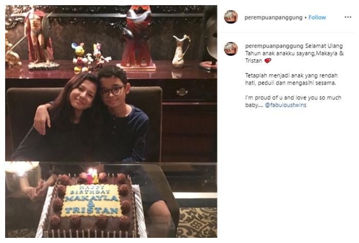 Anak kembar Cornelia Agatha. (Instagram/@perempuanpanggung)