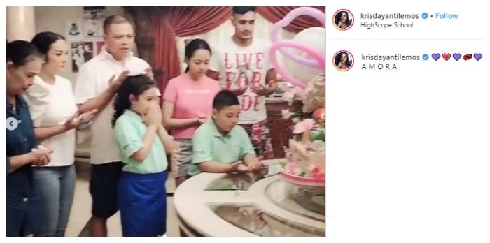 Ulang Tahun Amora. (Instagram/@krisdayantilemos)