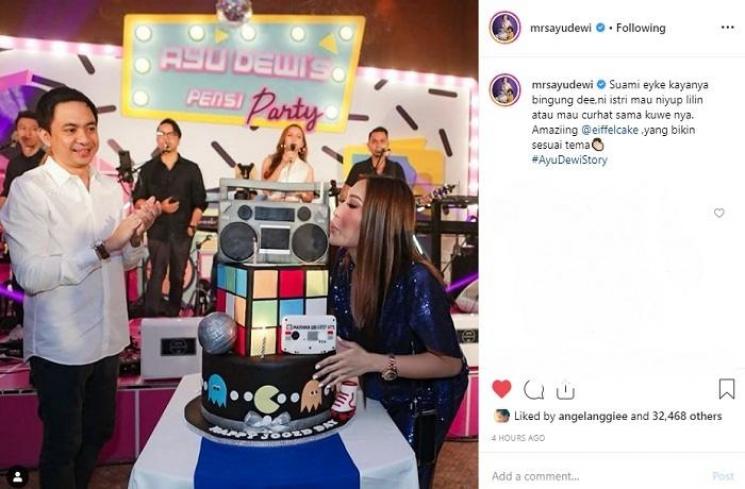 Pesta perayaan ulang tahun Ayu Dewi (Instagram @mrsayudewi)
