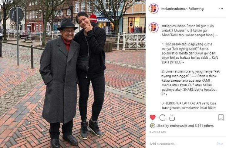 Melanie Subono dan BJ Habibie (Instagram @melaniesubono)