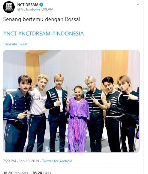 Rossa dan NCT Dream. (Twitter/@NCTsmtown_DREAM)