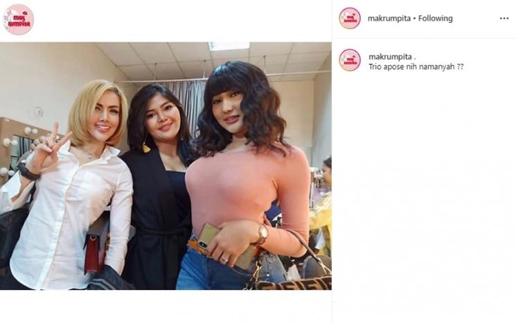 Lucinta Luna, Barbie Kumalasari dan Meldi (Instagram/@makrumpita)
