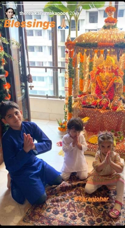 Perayaan Festival Ganpati Kareena Kapoor (Instagram/@therealkarismakapoor)