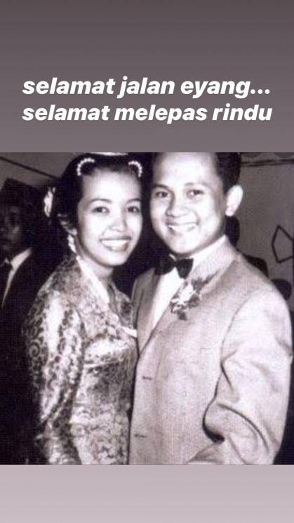 BJ Habibie Tutup Usia (Instagram/@melaniesubono)