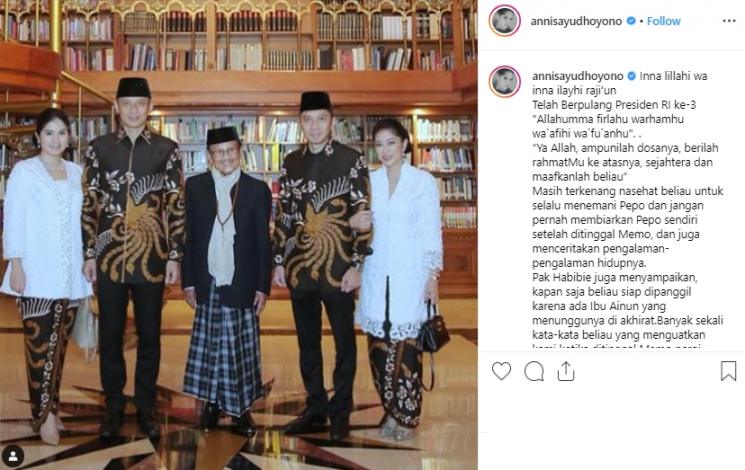 Annisa Yudhoyono dan Alm BJ Habibie (Instagram/@annisayudhoyono)