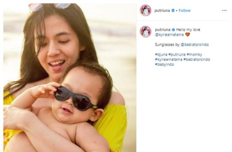 DJ Una dan putra gantengnya. (Instagram/@putriuna)