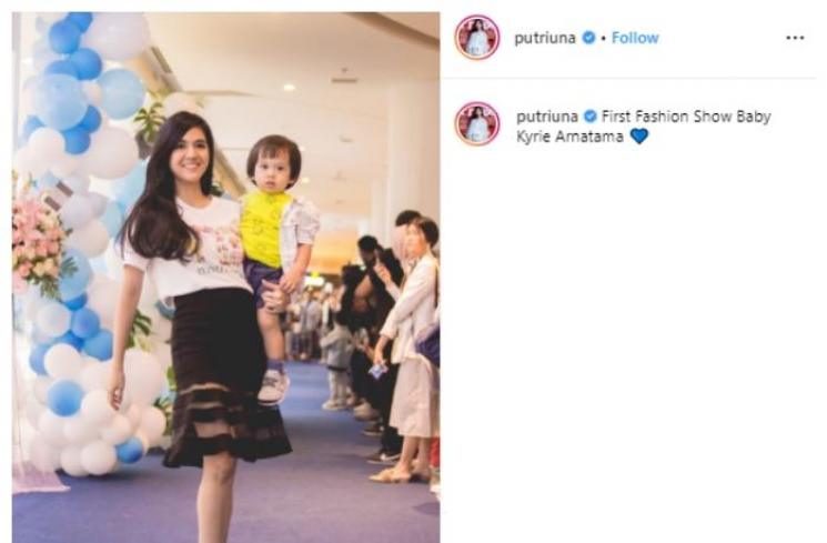 DJ Una dan putra gantengnya. (Instagram/@putriuna)