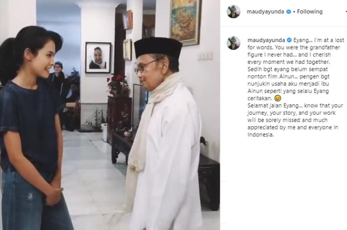 Maudy Ayunda dan BJ Habibie. (Instagram/@maudyayunda)
