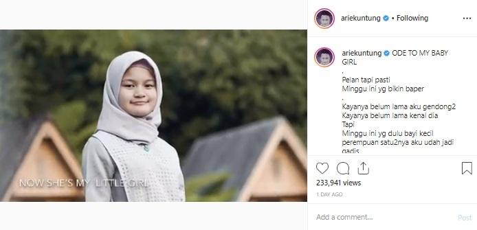 Anak Arie Untung. (Instagram/@ariekuntung)