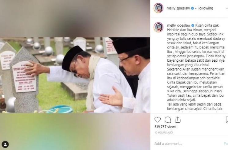 Postingan Melly Goeslaw. (Instagram/@melly_goeslaw)