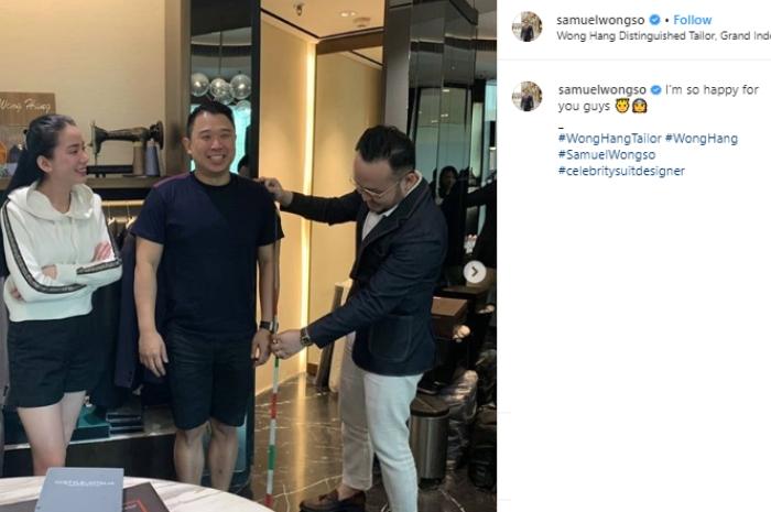 Jill Gladys dan calon suaminya. (Instagram/@samuelwongso)