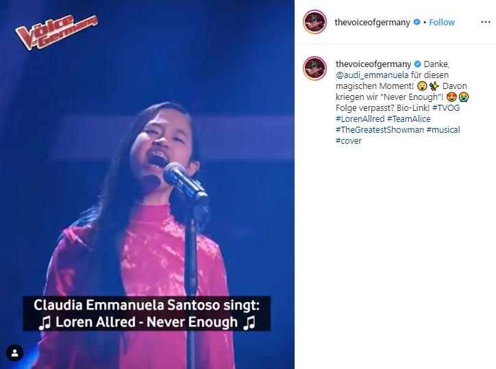 Claudia Emmanuela Santoso (Instagram/@thevoiceofgermany)