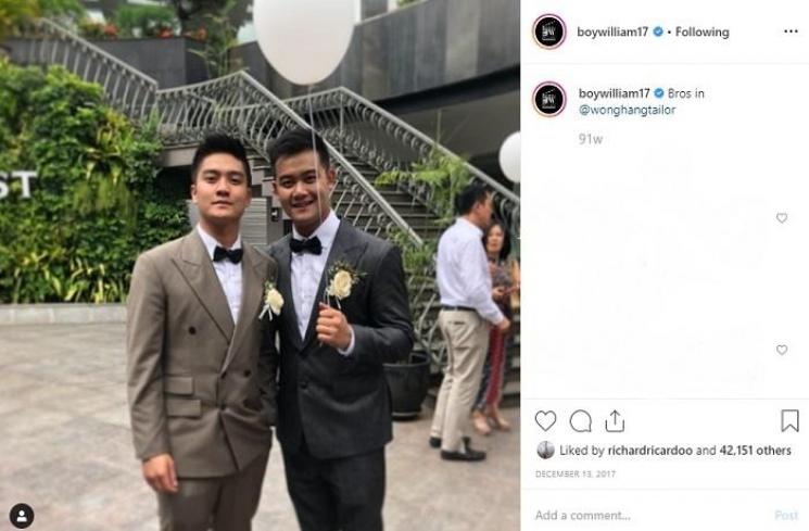 Kenangan Boy William dan adik (Instagram @boywilliam17)