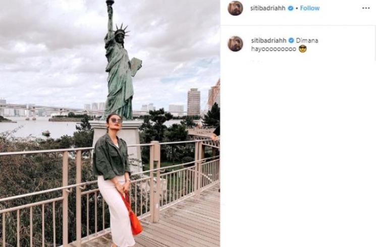 Siti Badriah di Jepang. (Instagram/@sitibadriahh)