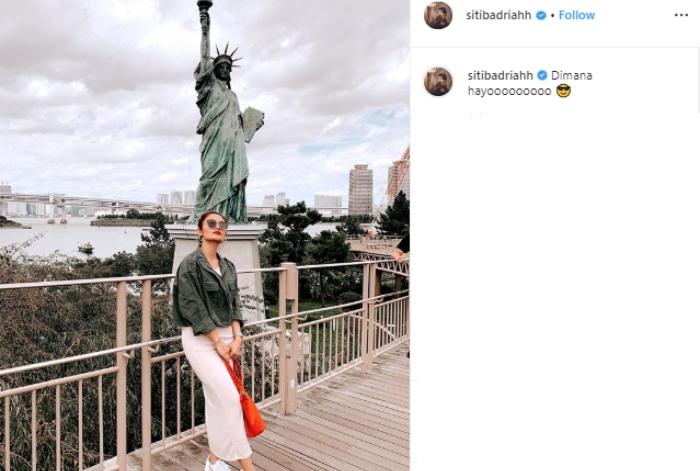 Siti Badriah di Jepang. (Instagram/@sitibadriahh)